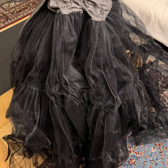 Silk + Tulle Morgane Le Fay Charcoal Gray Ball Skirt - Romantic & Rare - XS,S,M - Picture 9 of 17